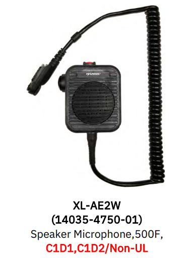 Fire Speaker Mic, Noise Cancelling, XL-AE2W for L3Harris XL-200P, XL-150P