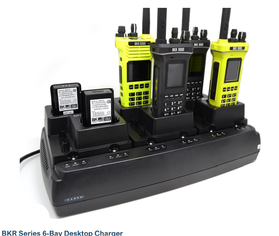 SURPASS 6 Bay Radio Desktop Smart Charger, BKR0300-6 for BKR Radios