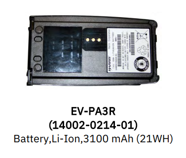 3100mAh, Li-Ion, XL-PA3R, Rechargeable Battery for L3Harris XG-15P Portable Radios