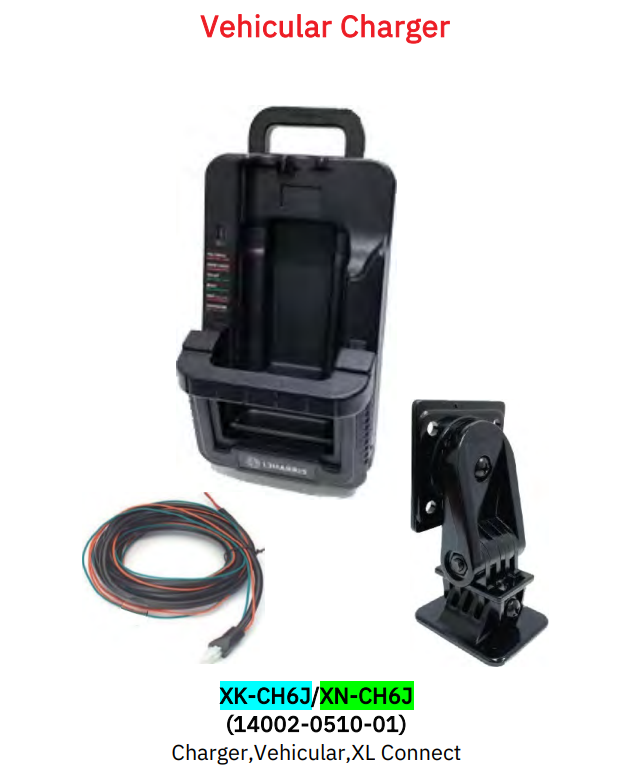VEHICULAR CHARGER, XL CONNECT XL-95/45p XN-CH6J L3harris XK-CH6J