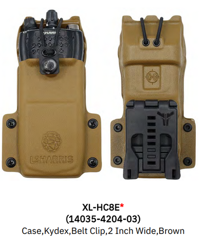 XL-HC8E Kydex case Brown for L3Harris XL-200P