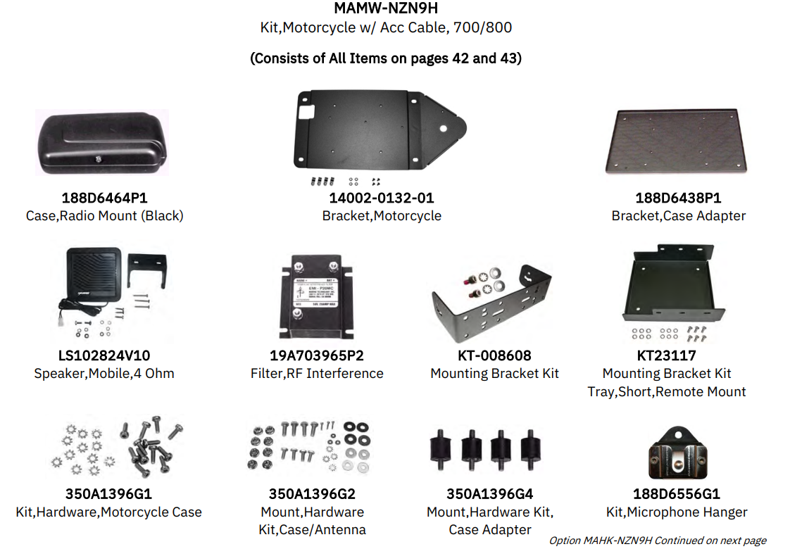 MAMW-NZN9H Motorcycle Kit L3Harris Radio XG-75M