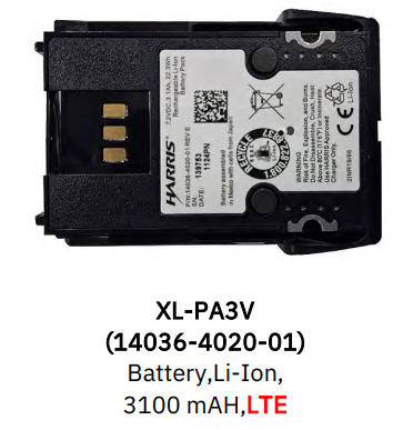 3100mAh, Li-Ion, XL-PA3V, Rechargeable Battery for L3Harris XL-200P