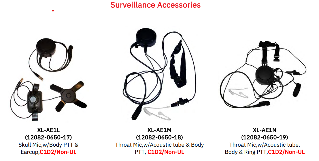 Throat Mic, XL-AE1M for L3Harris XL-200P, XL-185P Series Radios