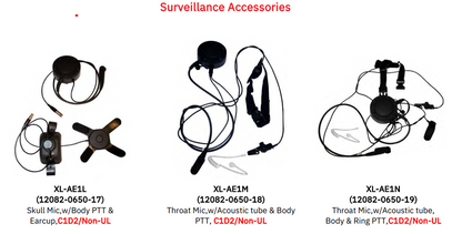Throat Mic, XL-AE1M for L3Harris XL-200P, XL-185P Series Radios