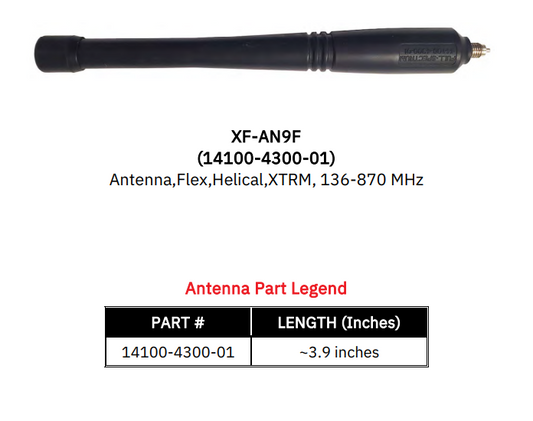 XL-400P Antenna Flex, XTRM, 136-870 MHz L3Harris XF-AN9F
