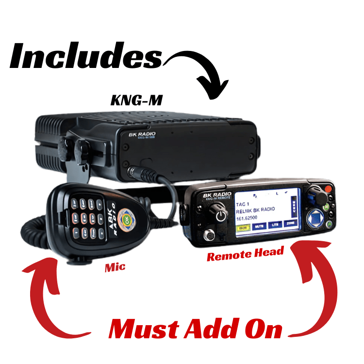 KNG-MxxxR P25 Digital Remote Mount Mobile Radio