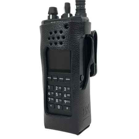 Leather Holster, Open Keypad, BKR0421 for BKR5000 Portable Radios