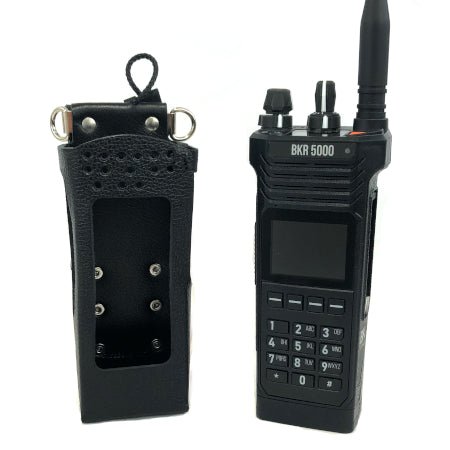 Leather Holster, Open Keypad, Use with Rechargeable Battery for BKR5000
