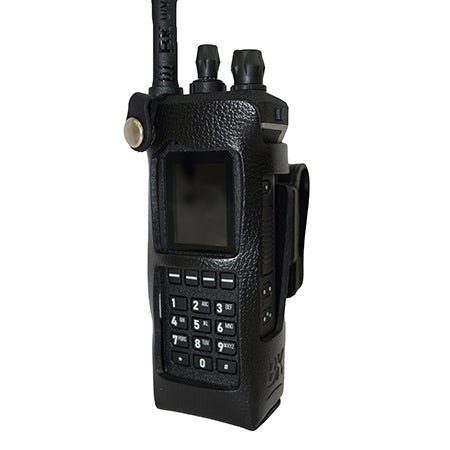 Leather Keypad  Open Holster with D-Swivel for BKR9000 Radios BKR0420